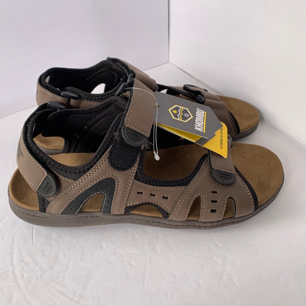 Men's Brown Sport Sandals Adjustable Straps Outdoor Trail All Season Comfort 10